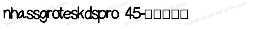 nhassgroteskdspro 45字体转换